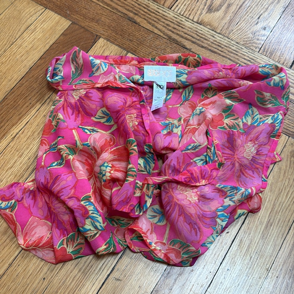 Beach Riot Melanie Sarong in Miami Peony